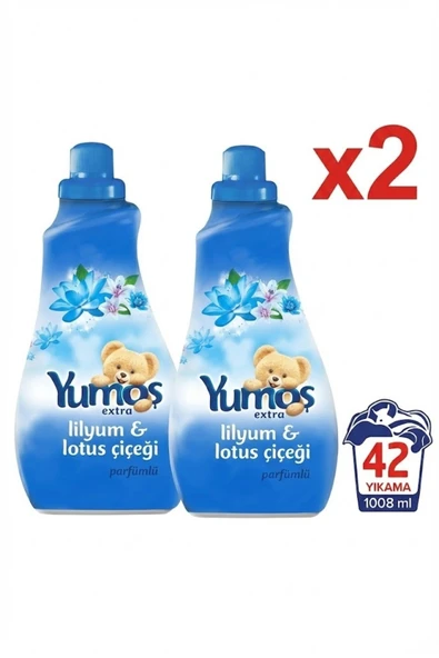 Yumoş Extra Lilyum ve Lotus Çiçeği Konsantre Çamaşır Yumuşatıcısı 1008 ml 42 Yıkama x2 ürün görseli 1