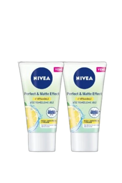 NIVEA Perfect & Matte Effect C Vitaminli Yüz Bakım ve Yüz Temizleme Jeli 50 ml *2 Adet ürün görseli 1