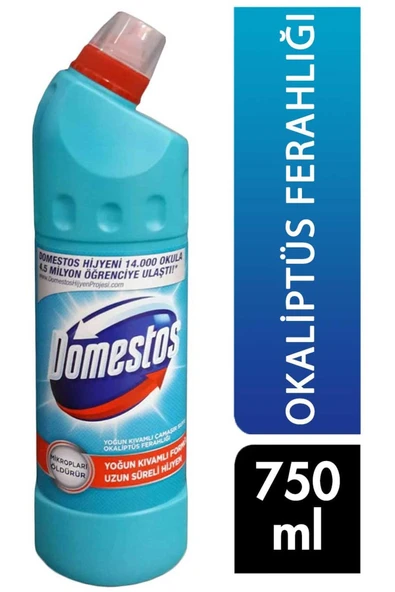 Domestos Marka: Çamaşır Suyu 750 Ml Okaliptüs Ferahlığı 8690637895159 Kategori: Çamaşır Deterjanı ürün görseli 1