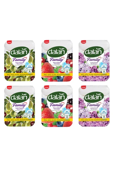 Dalan FAMİLY EL SABUNU 3 ÇEŞİT (6 ADET) ürün görseli 1