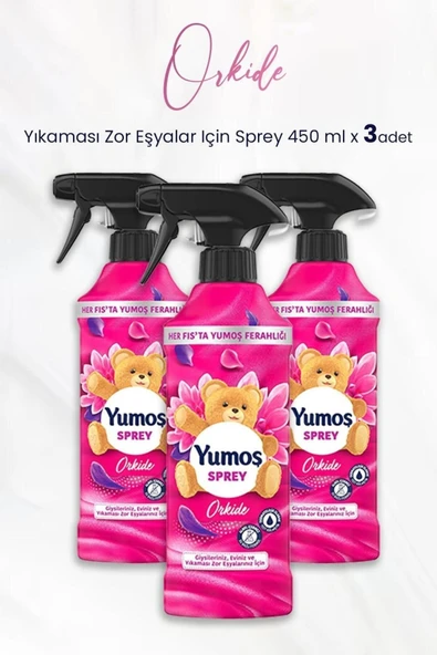 Yumoş Extra Sprey Yıkaması Zor Eşyalar Için Orkide 3 x 450ml ürün görseli 1