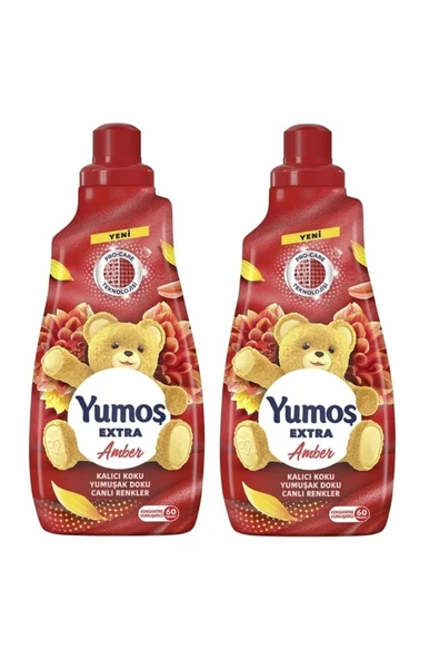 YUMOŞ BİSİKLET Yumoş Extra Konsantre Çamaşır Yumuşatıcısı Amber 1440 Ml 60 Yıkama 2 Ade ürün görseli 1
