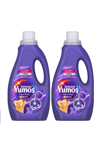 Yumoş Sıvı Bakım Deterjanı Yoğun Terapi Tüm Renkliler 30 Yıkama 1500ml x2 ürün görseli 1