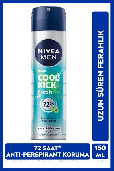NIVEA Men Cool Kick Fresh Erkek Deodorant Sprey 150 ml ürün görseli 1