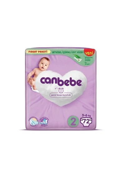 Canbebe Bebek Bezi 2 Beden Mini 72li Fırsat Paketi ürün görseli 1