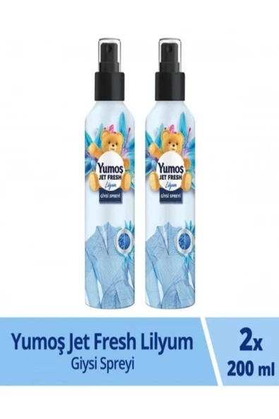 Yumoş Jet Fresh Giysi Spreyi Lilyum 200 ml X 2 ürün görseli 1