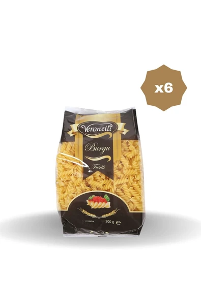 Veronelli VERONELLİ BURGU MAKARNA 500 GR X 6 ADET ürün görseli 1