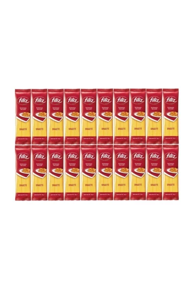 FİLİZ Spagetti / Çubuk Makarna 500 Gr X 20 Adet (1 Koli) ürün görseli 1