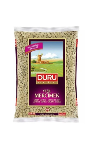 Duru Yeşil Mercimek 1000 Gr. (BAKLİYAT) ürün görseli 1