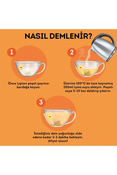 Lipton Slim Plus Kayısılı 20'li 3 Paket - Resim 4