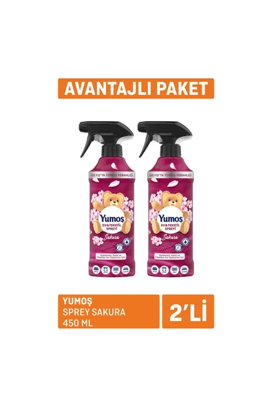 Yumoş Sprey Sakura 2 x 450 Ml 3 ADET ürün görseli 1