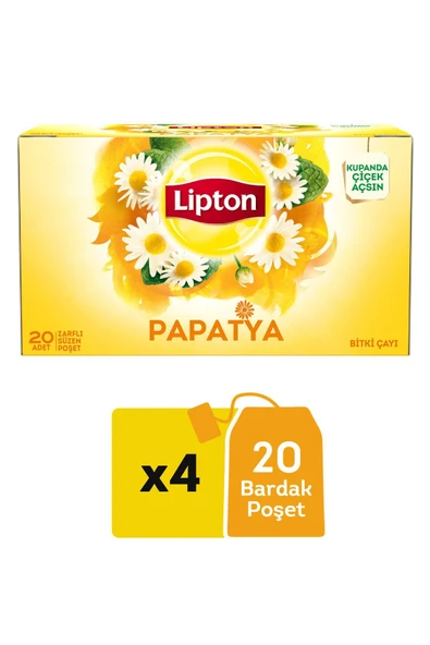Lipton Papatya Çayı 20'li Bardak Poset Cay X 4 Adet ürün görseli 1