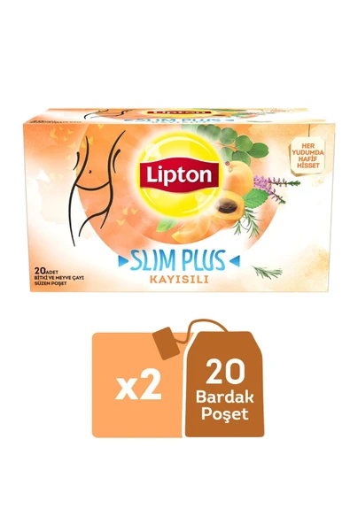 Lipton Slim Plus Kayısılı 20'li 2 Paket ürün görseli 1