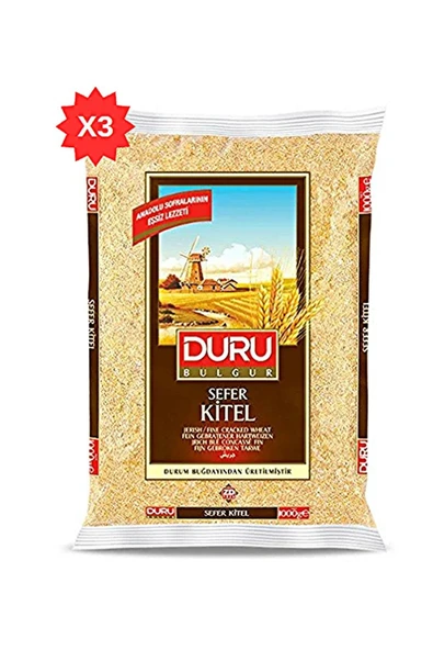 Duru Bulgur Sefer Kitel ( Içli Köftelik ) 3x1000gr ürün görseli 1