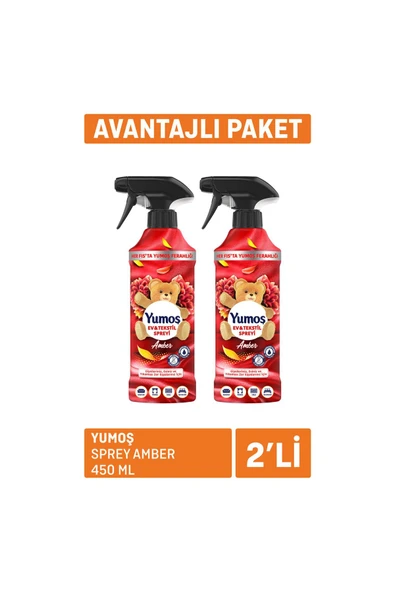 Yumoş Sprey Amber 2 x 450 Ml 3 ADET ürün görseli 1