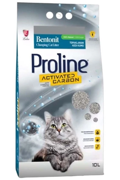 PROLINE Proline Bentonit Aktif Karbonlu Kedi Kumu 10 Lt - 8698995031202 ürün görseli 1