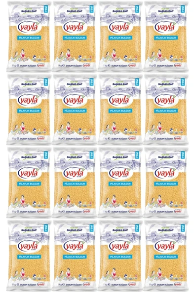 Yayla Pilavlık Bulgur 1 kg x 16 Adet (16 kg) ürün görseli 1