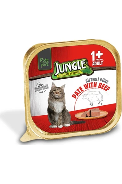 Jungle Kedi 100g Dana Etli Ezme/Pate Mama Skt: 05/2026 ürün görseli 1