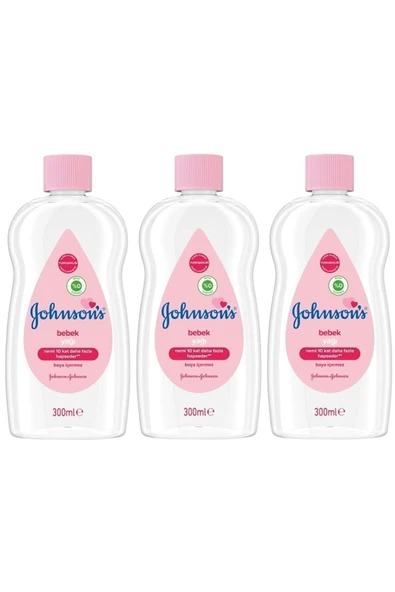 Johnson´s Baby Johnsons Baby Bebek Yağı 300 ml Nemlendirici (PEMBE) 3 Lü Set ürün görseli 1