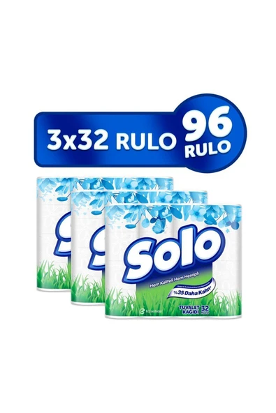 Solo Ultra Dayanıklı Tuvalet Kağıdı 96 Rulo (3X32) ürün görseli 1