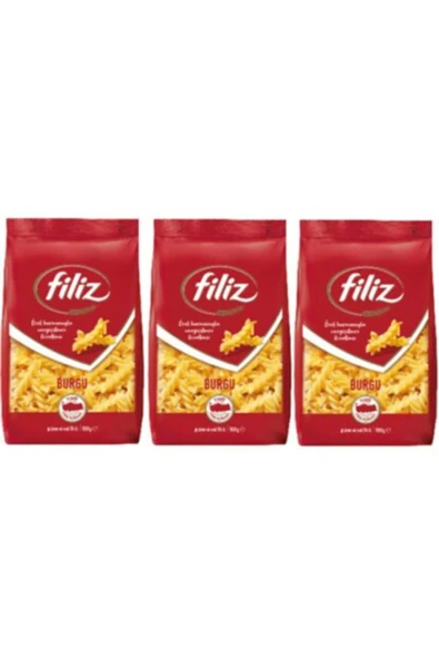 FİLİZ Makarna (burgu Makarna) 500 Gr. X 3 Adet ürün görseli 1