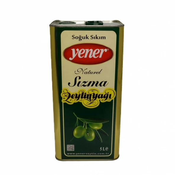 5 LT Yener Naturel Sızma Zeytin Yağı (Yeni Mahsül 2025-2026) ürün görseli 1
