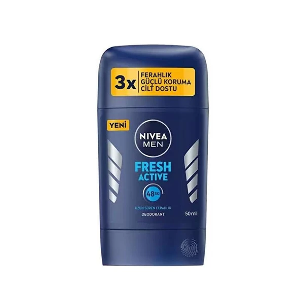 Nivea Men Fresh Active Stick Deodorant 50 ml ürün görseli 1