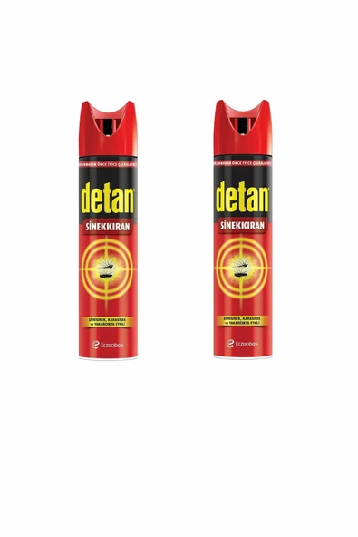 Detan Sinekkıran Sivrisinek,karasinek Ve Yakarca Etkili Sinek Kovucu 275 Ml X 2 Adet Kzmprt ürün görseli 1