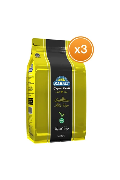 Karali Çay KARALİ PREMİUM FİLİZ ÇAY 1000 GR X 3 PAKET ürün görseli 1
