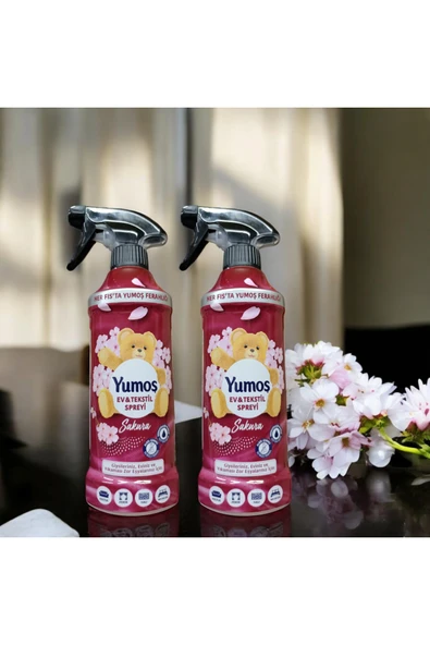 Yumoş EV & TEKSTİL SPREYİ SAKURA (Kiraz Çiçeği) 450 ML (450ML x 2 ADET) ürün görseli 1