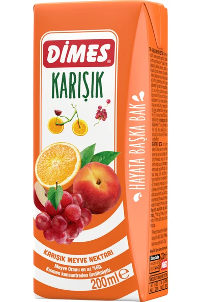 Dimes Meyve Nektarı Karışık 200 ml 27 Adet ürün görseli 1