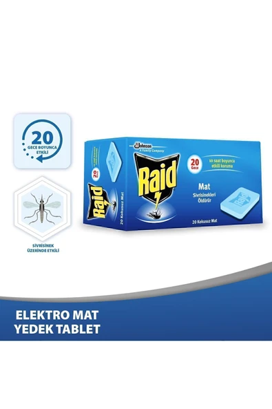 Raid Elektro Mat Sinek Kovucu Tablet 20'li | ürün görseli 1
