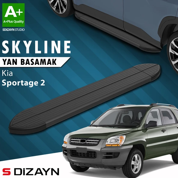 Kia Sportage 2 Skyline Siyah Yan Basamak 173 Cm 2004-2010 A+ Kalite ürün görseli 1