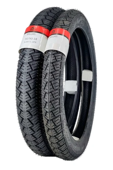 Billas 90/90-18 VE 275-18 TL (TUBELESS - DUBLEKS) BL084 MOTOSİKLET LASTİĞİ TAKIMI ürün görseli 1