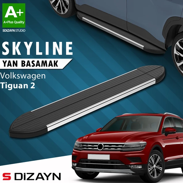 VW Tiguan 2 Skyline Krom Yan Basamak 173 Cm 2016-2024 A+ Kalite ürün görseli 1