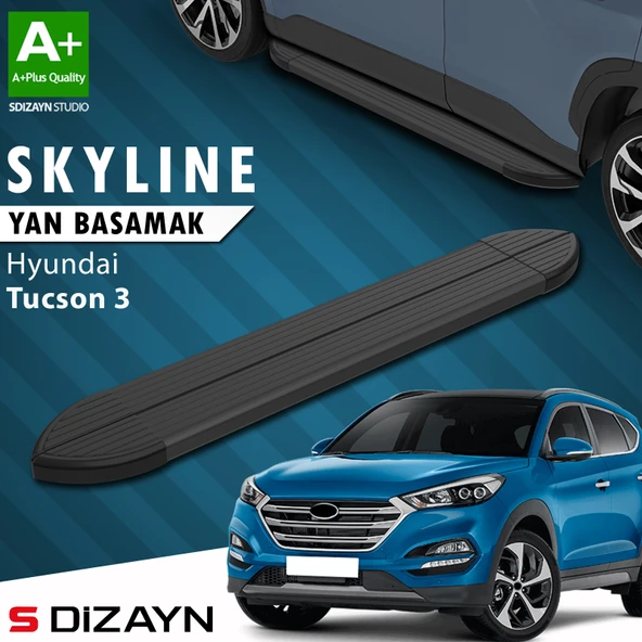 Hyundai Tucson 3 Skyline Siyah Yan Basamak 173 Cm 2015-2020 A+ Kalite ürün görseli 1