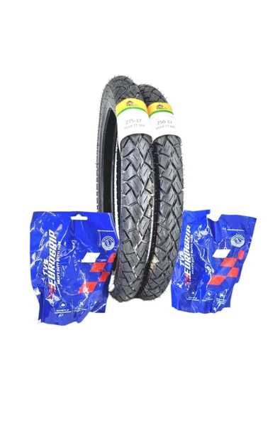 DARSON TYRES 275-17 VE 250-17 CUP LASTİK+İÇ LASTİK TAKIMI TT (TUBETYPE - İÇ LASTİKLİ TİP) HULK ürün görseli 1
