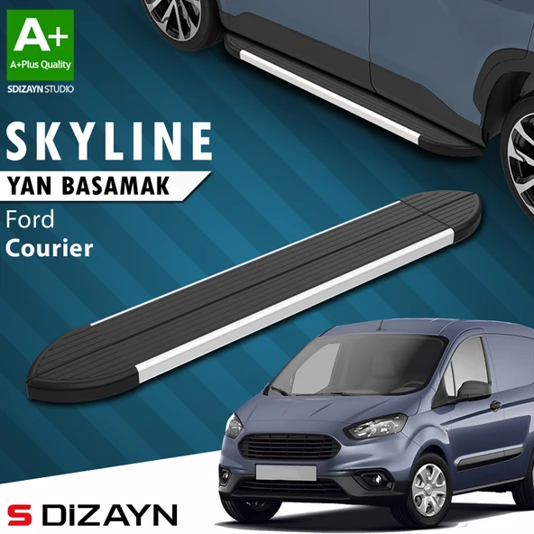 Ford Courier Skyline Aluminyum Yan Basamak 173 Cm 2014-2023 A+ Kalite ürün görseli 1