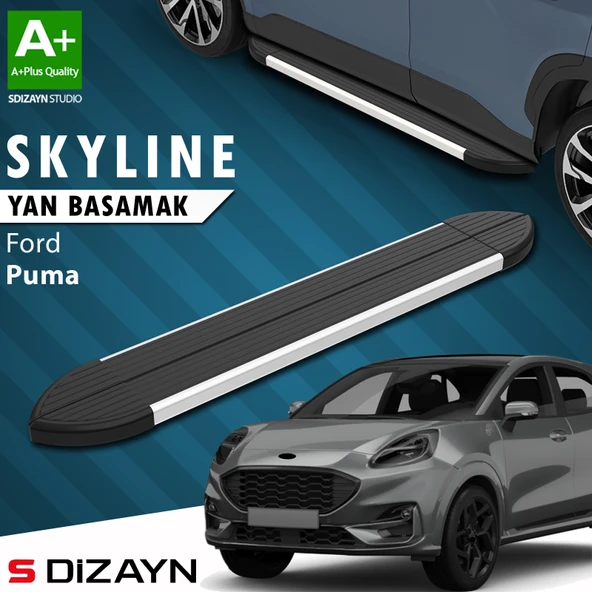 Ford Puma Skyline Aluminyum Yan Basamak 173 Cm 2019 Üzeri A+ Kalite ürün görseli 1