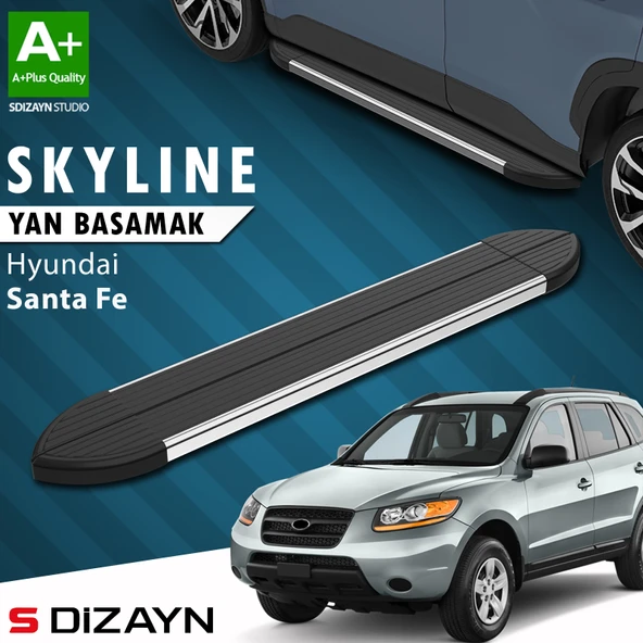Hyundai Santa Fe Skyline Krom Yan Basamak 163 Cm 2000-2006 A+ Kalite ürün görseli 1