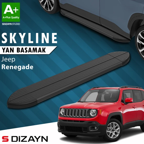 Jeep Renegade Skyline Siyah Yan Basamak 173 Cm 2014 Üzeri A+ Kalite ürün görseli 1