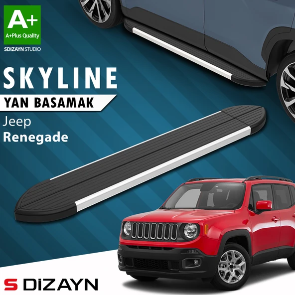 Jeep Renegade Skyline Aluminyum Yan Basamak 173 Cm 2014 Üzeri A+ Kalite ürün görseli 1