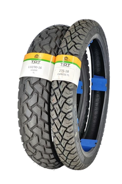 TDT TYRES Kanuni Seyhan, Honda Cbf 150, 110/90-16 Ve 275-18 Tl Dubleks Lastik Set ürün görseli 1