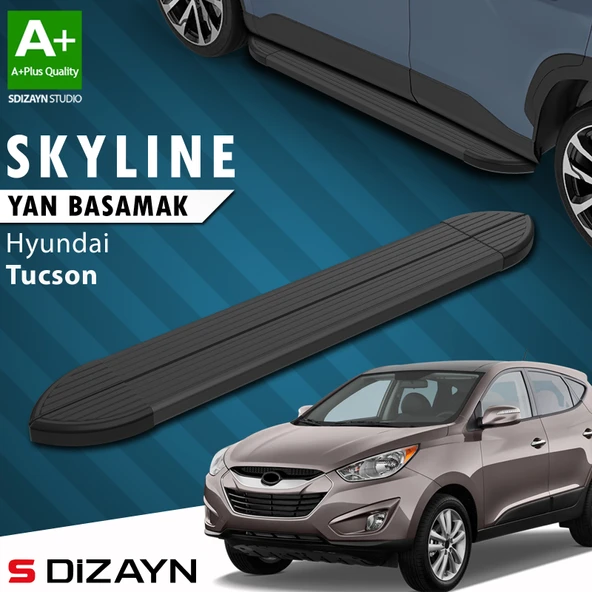 Hyundai Tucson 2 Skyline Siyah Yan Basamak 173 Cm 2004-2014 A+ Kalite ürün görseli 1