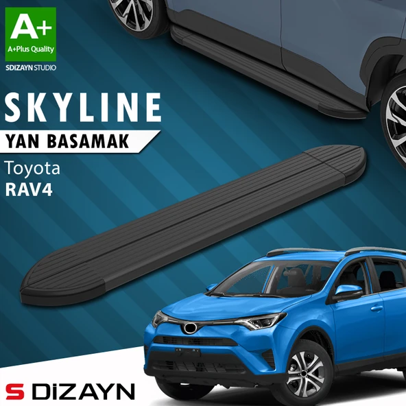 Toyota Rav 4 4 Skyline Siyah Yan Basamak 173 Cm 2013-2017 A+ Kalite ürün görseli 1
