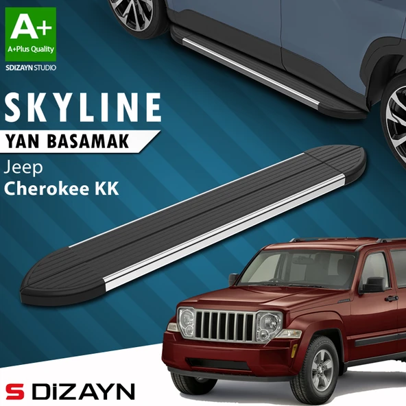 Jeep Cherokee KK Skyline Krom Yan Basamak 153 Cm 2008-2012 A+ Kalite ürün görseli 1
