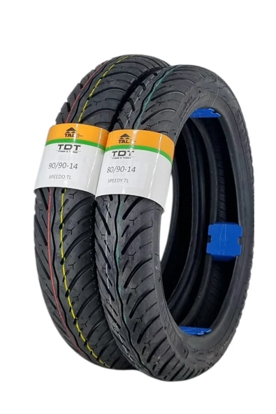 TDT TYRES HONDA DİO LASTİK TAKIMI 90/90-14 VE 80/90-14 TL (TUBELESS - DUBLEKS) SPEEDY ürün görseli 1