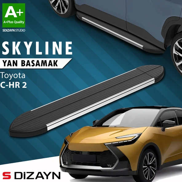 Toyota C-HR 2 Skyline Krom Yan Basamak 173 Cm 2023 Üzeri A+ Kalite ürün görseli 1