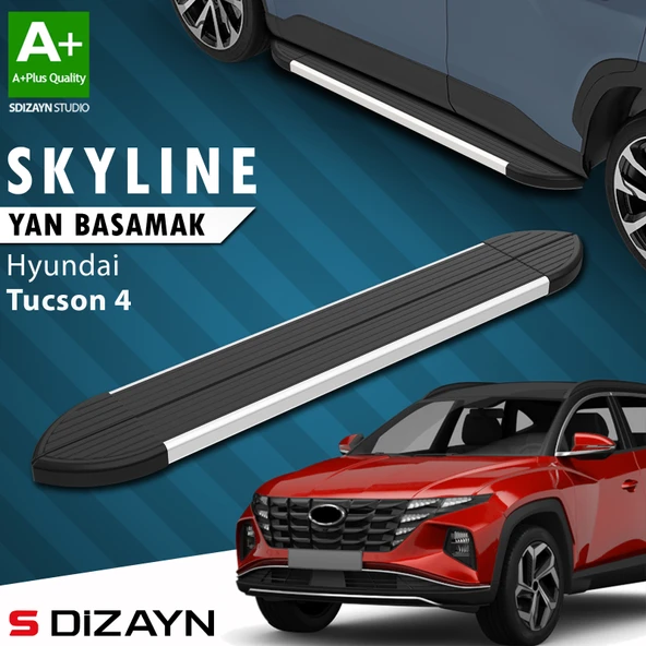 Hyundai Tucson 4 Skyline Aluminyum Yan Basamak 173 Cm 2021 Üzeri A+ Kalite ürün görseli 1