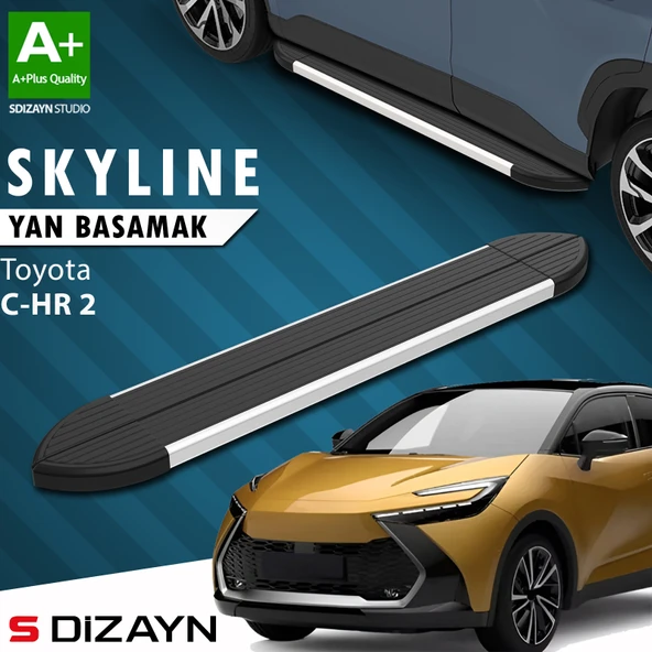 Toyota C-HR 2 Skyline Aluminyum Yan Basamak 173 Cm 2023 Üzeri A+ Kalite ürün görseli 1